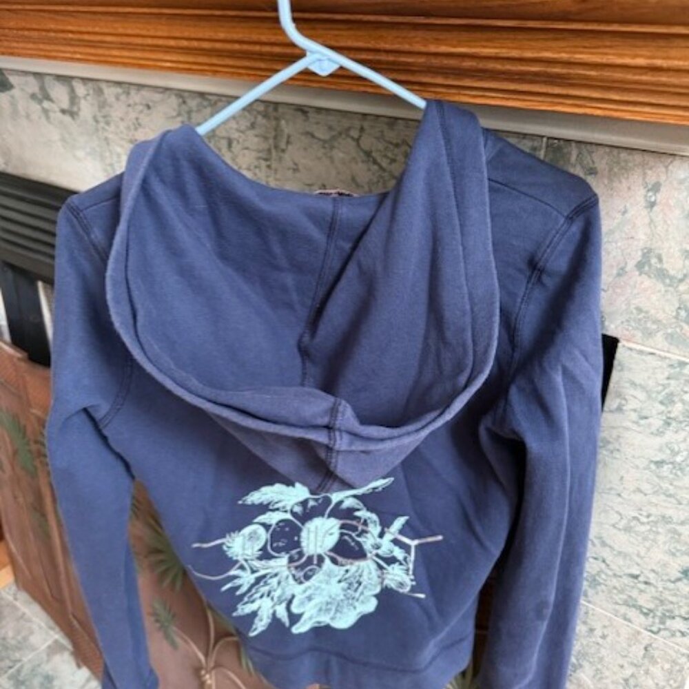 Vintage Juicy Couture Hooded Zipped Track Jacket, Navy Blue Size Medium